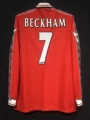 98 Manchester United Home Long Sleeve Custom No.7 Double Premier League Armband
