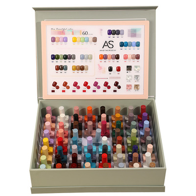 2021新款AS一瓶一色甲油胶光疗胶秋冬流行显白色60色套装美甲店用