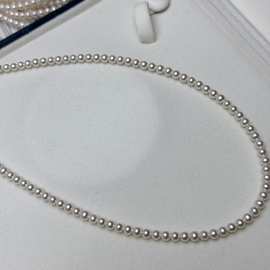 4-5mm淡水珍珠诸暨珍珠baby项链近正圆高品质成品项链礼盒