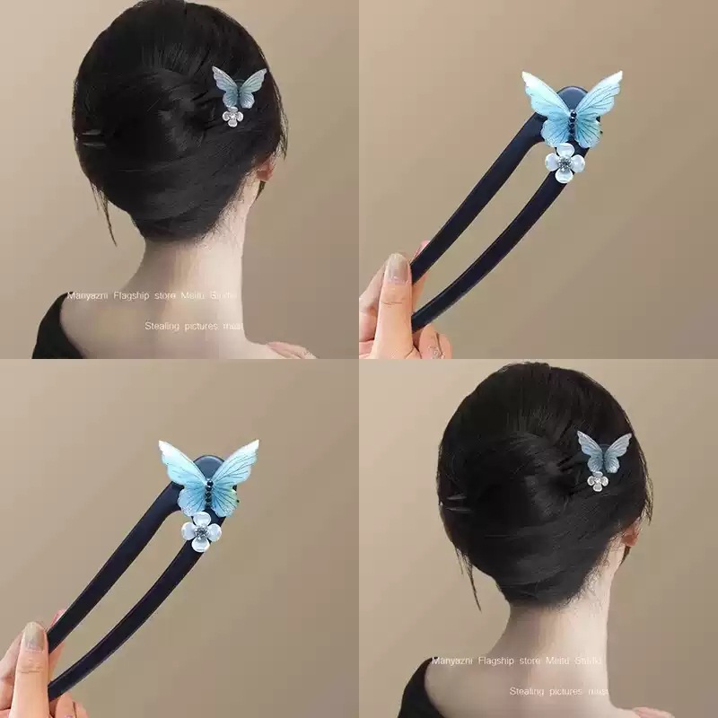 Magnolia pinzas de cabello para mujeres de alto nivel de movimiento de movimiento de estilo antiguo pinzas de cabello de estilo chino nuevo toque de cabello de estilo chino