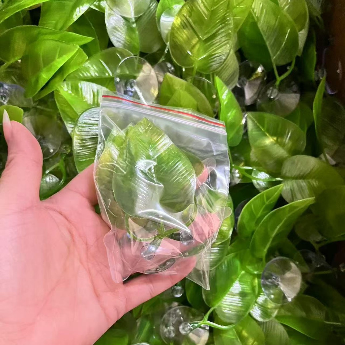 Pez betta hoja de descanso acuario simulación decorativa hoja de plástico suave Pez betta cama de producción doble observación y descanso hoja de desove