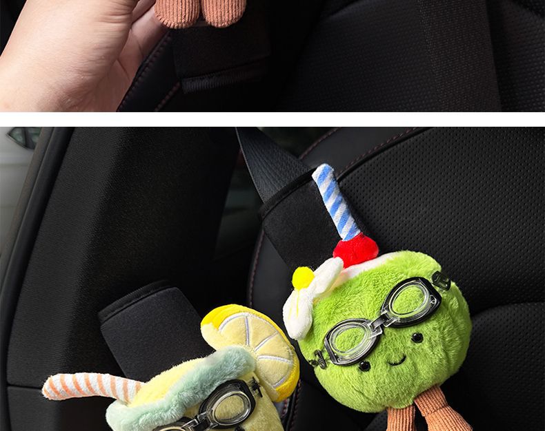 New Style Protective Goggles, Sunflower Lemonade, Seatbelt Shoulder Pads, Decorative Plush Doll, Car Decoration, Anti-Neck Strangulation for Women