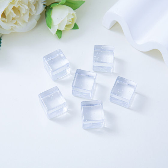 18mm Color Square Acrylic Square Cube TikTok Same as DIY Accessories Paper Box Simulation Ice Cube 1.8