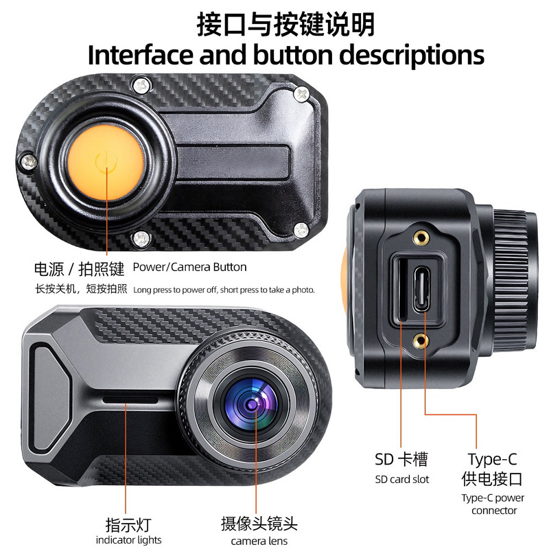 Cross-Border Hot-Selling Cycling Dash Cam Waterproof High-Definition Portable Usb-Powered Wifi Anti-Shake Recorder Dvr