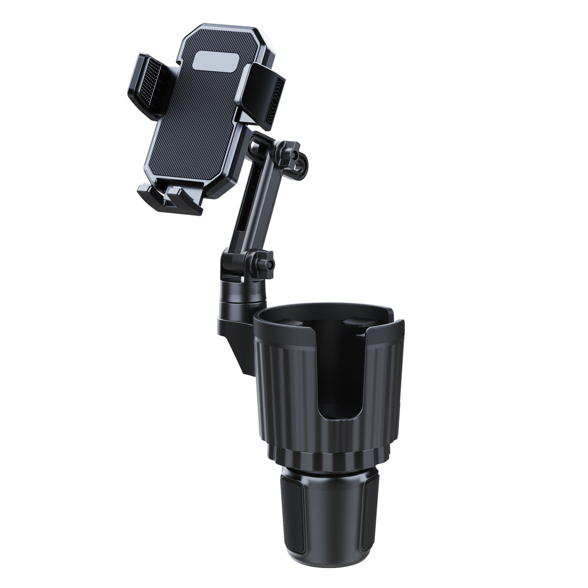 Soporte de taza de automóvil soporte de teléfono móvil soporte de taza de control de agua 2 en 1 brazo plegable multifuncional soporte de navegación de automóvil personalizado