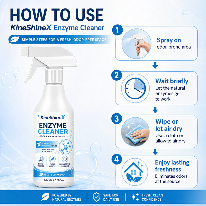 KineShineX Bio-Enzyme Decomposition Deodorizer - Eliminates Urine Odor, Mold Odor, and Other Unpleasant Smells - Deodorizing Spray KineShineX Bio-Enzyme Decomposition Deodorizer - Eliminates Urine Odor, Mold Odor, and Other Unpleasant Smells - Deodorizing Spray