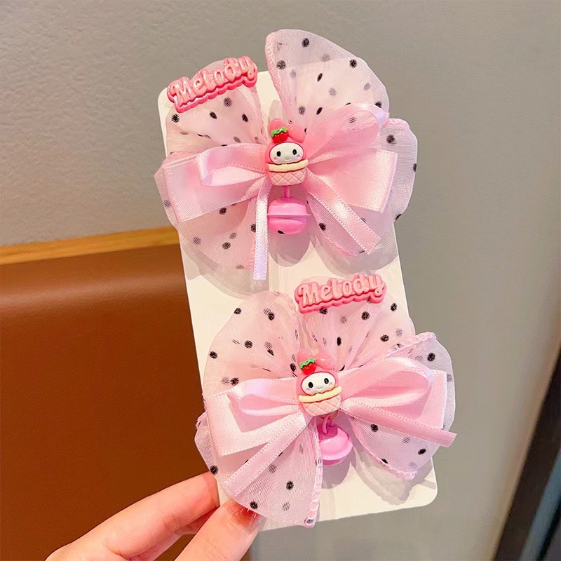 Niños estilo nacional Hanfu lindos Melody tarjeta de cabello de la niña arco rosa clip de la correa del tesoro de la mujer