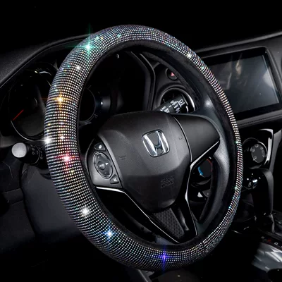 Rhinestone Car Interior Handle Cover: Steering wheel cover