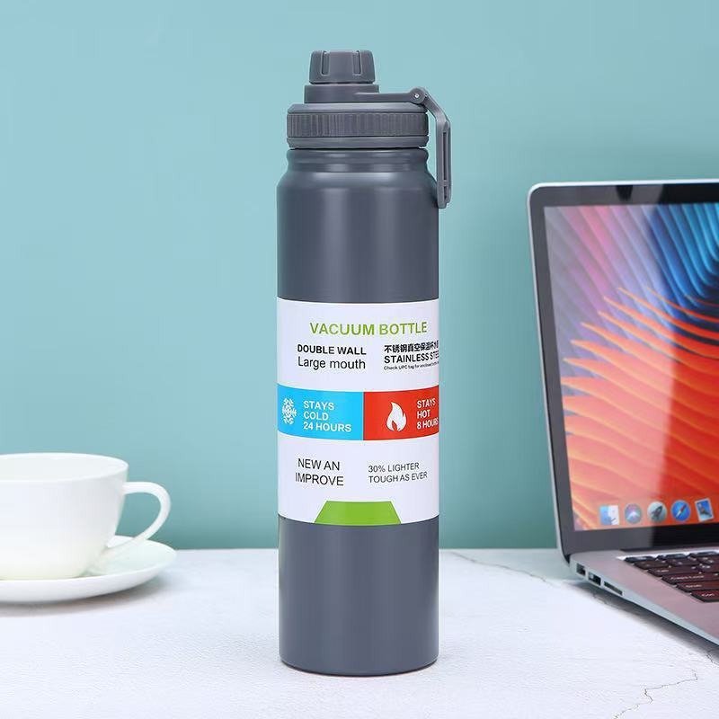 Transfronterizos simples de gran capacidad de la olla espacial 304 taza de acero inoxidable portable al aire libre separación de té de agua de la olla deportiva