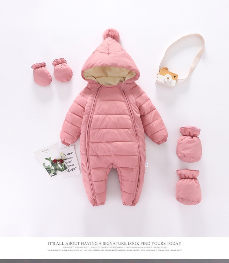 Mode Einfarbig Polyester Baby Strampler display picture 2