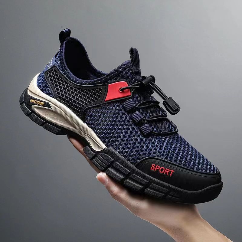 Zapatos de rastreo para hombre nuevo verano transpirable casual Baita zapatos de gran tamaño para hombre malla zapatillas de senderismo al aire libre