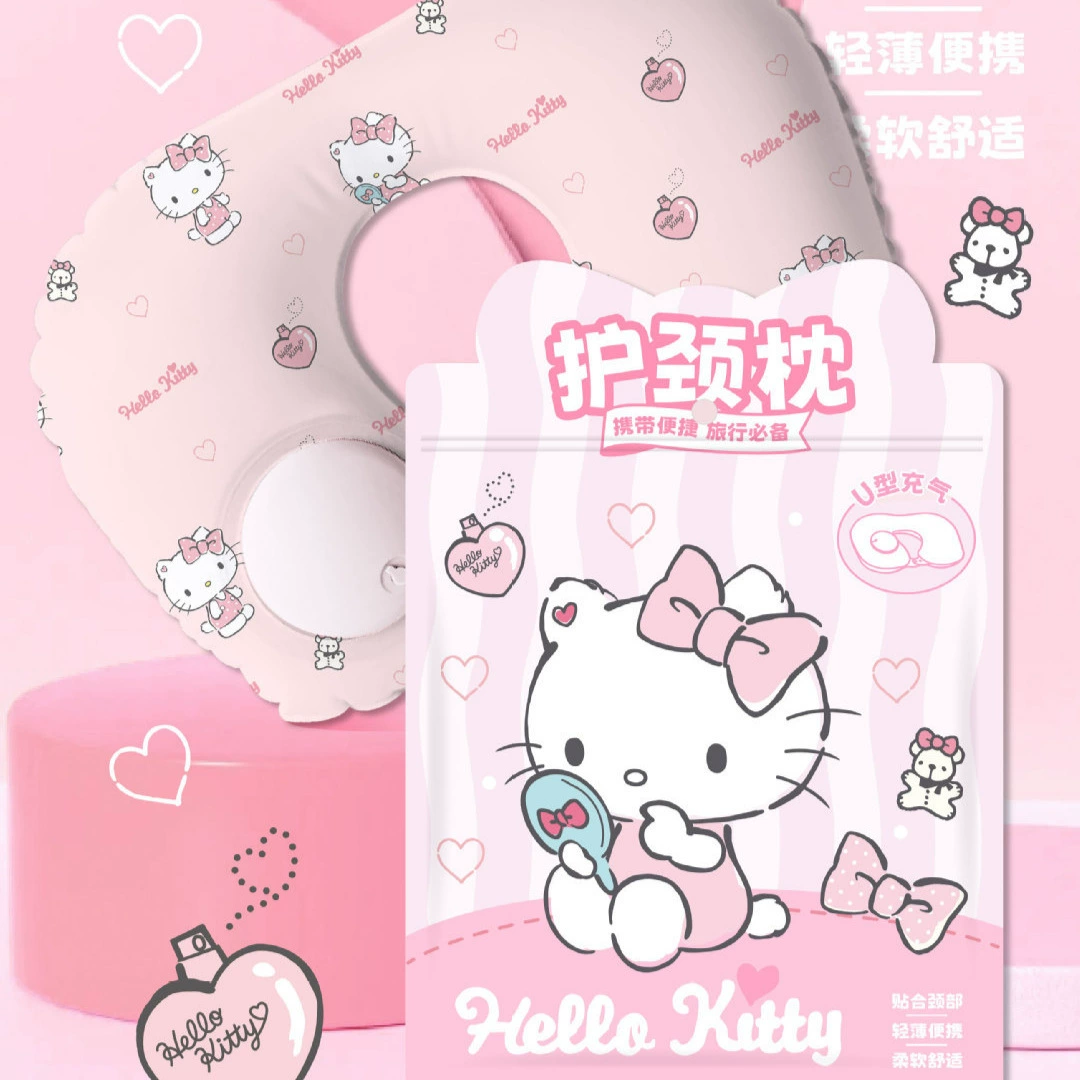Sanrio Yugui собака с принтом надувная u-образная подушка портативный тур нажмите надувная шея подушка для путешествий оптом