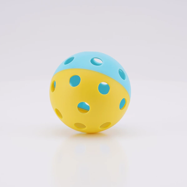 Yellow and blue double ball 26 hole pickle ball
