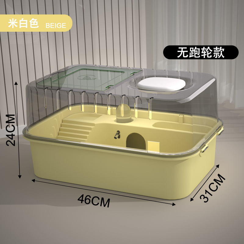新しいハムスターケージ、ゴールデンベア、安くて大きい、専用巣、小さな家、アクリル、豪華な大きな別荘、透明|undefined