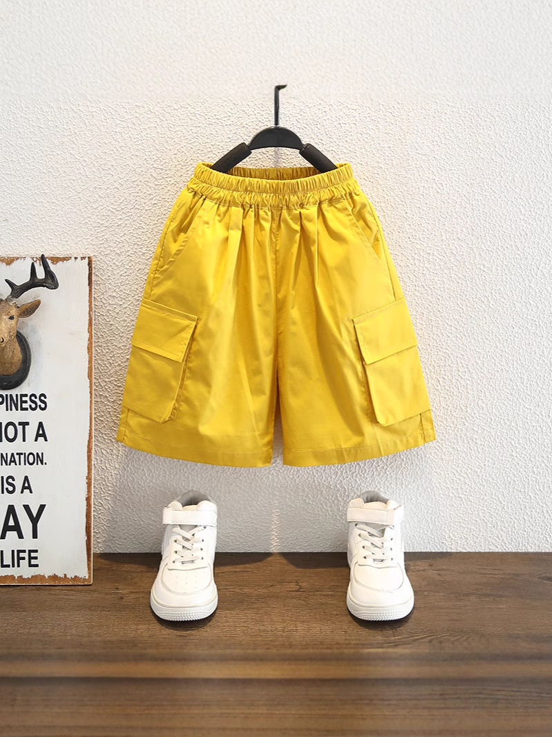 7829 traje de manga corta para niños 2024 verano nuevo estilo estilo occidental camisa a rayas para bebés traje de dos piezas de verano para niños