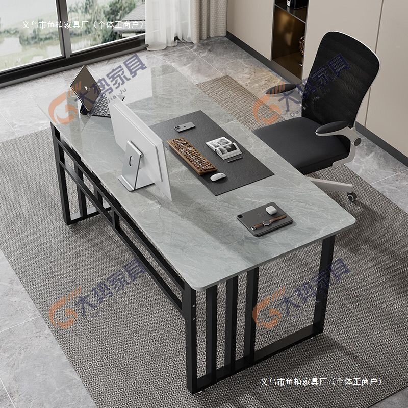 Slate computer study desk, simple and elegant office desk, balcony desk, slate writing desk, desktop table, slate mobile desk