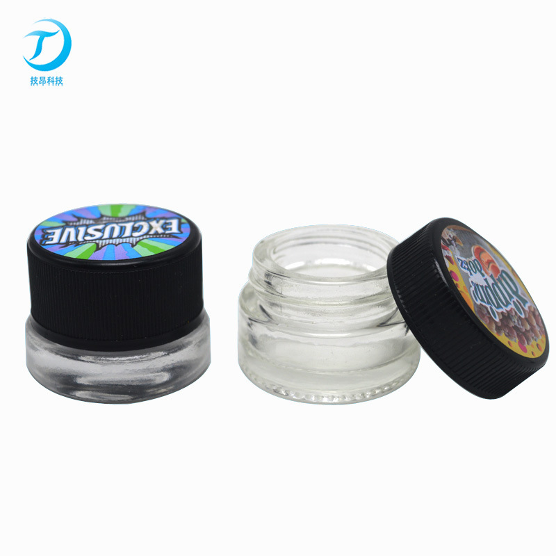 深圳工厂大量批发透明膏霜瓶化妆品瓶防儿童安全盖压旋盖玻璃瓶