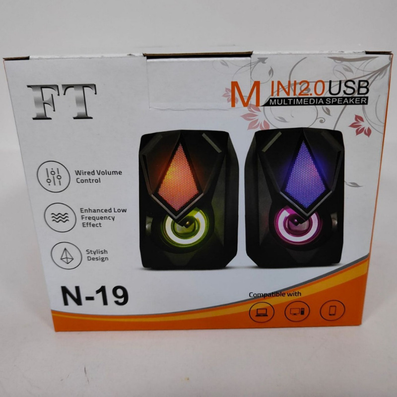 2.0 Sonido de computadora cableado RGB respiración luz computadora general inglés transfronterizo altavoz pequeño a caja DHE - 6000