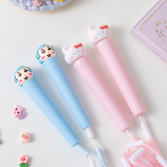 Cartoon student bamboo skipping rope for beginners, unknotted fitness and sports supplies, adjustable children's sports skipping rope