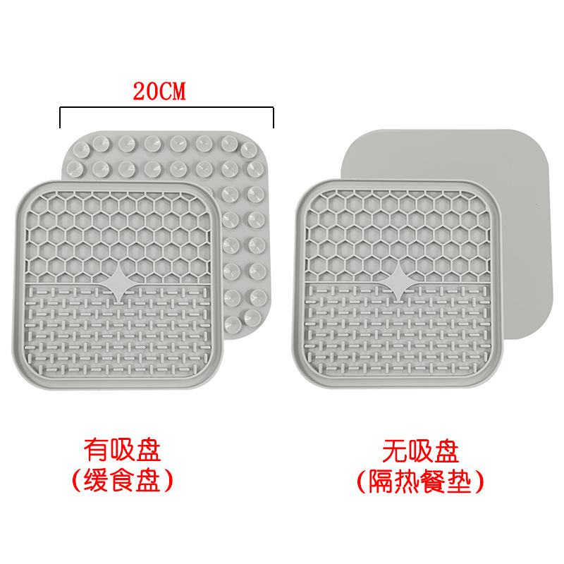 Estera de lamido de mascotas con ventosa perro antiestrangulador dispensador de comida lenta Slow Food Bowl gato y perro placa estera de comida lenta estera de silicona para perros