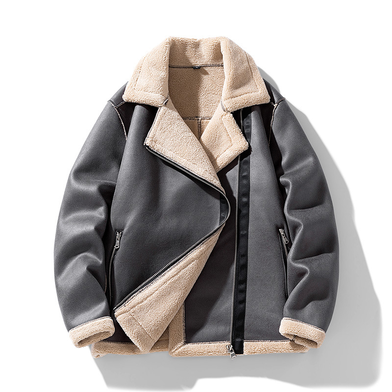 Men's Clothing Autumn And Winter New Deerskin Jacket Men's Lightweight Warm Men's Down Cotton Jacket Lambskin Jacket Trend_voghion.com