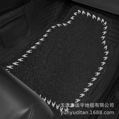 Universal Foot Pad: mats, designed to protect the interior - houndstooth-trim-1-piece-for-the-front-row