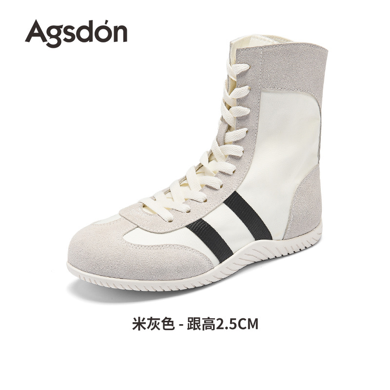 Zapatos de entrenamiento para mujeres 2025 nuevos zapatos deportivos casuales blancos de verano con suela gruesa delgada botas Martin