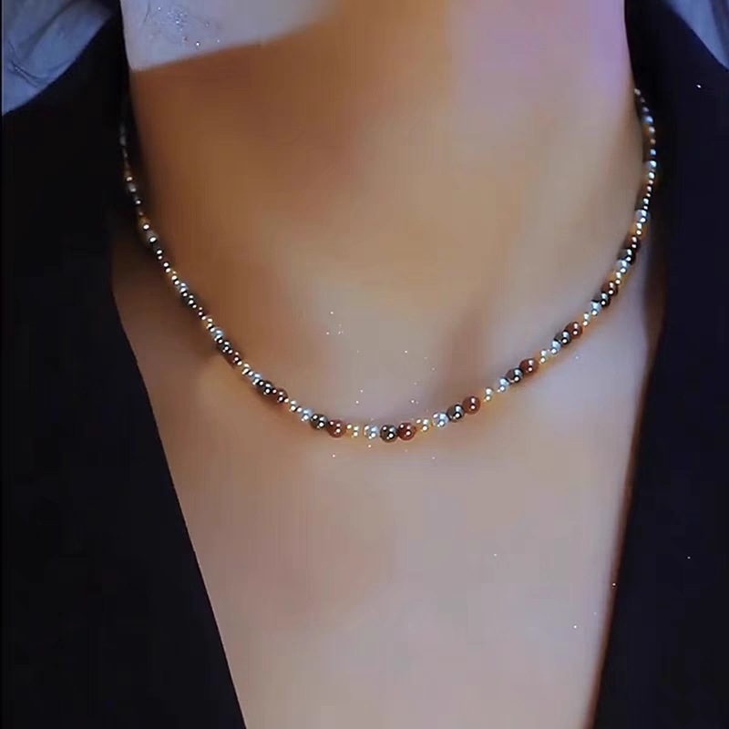 Elegante collana di perle da donna catenina versatile alla moda_voghion.com