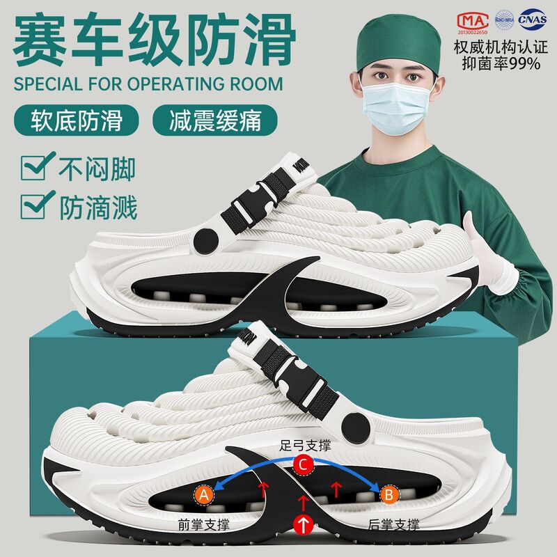 FZT Medical Arch Support Clogs for Men, Summer Outdoor Wear, 26 Styles, Thick-Soled, Closed-Toe, Non-Slip, Odor-Resistant Sandals