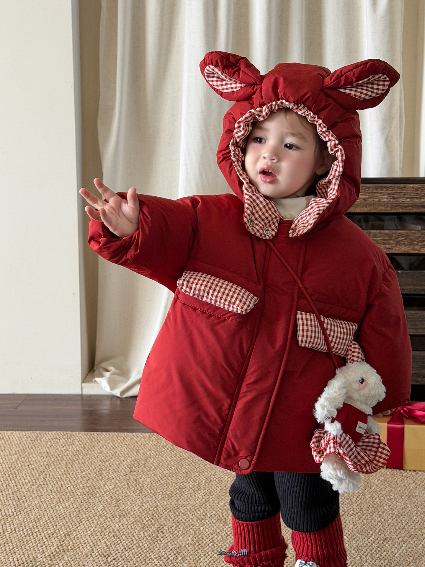 Sugar Pear ropa de niños chaqueta de plumón de niñas ropa de invierno de aire extranjero grueso 90 chaqueta de lana para niños ropa de bebé