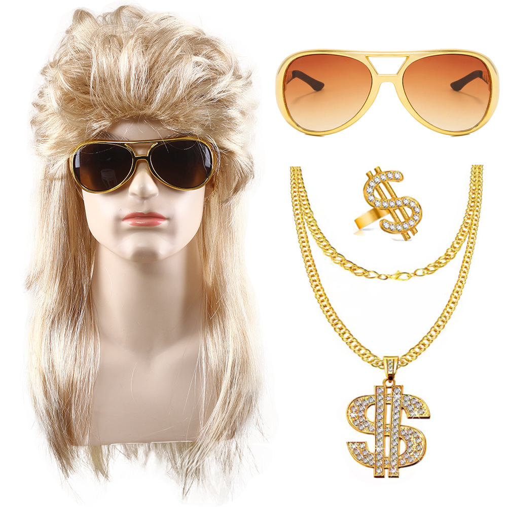 Light Gold Punk Tea Cat Dollar Opening Ring Dollar Necklace