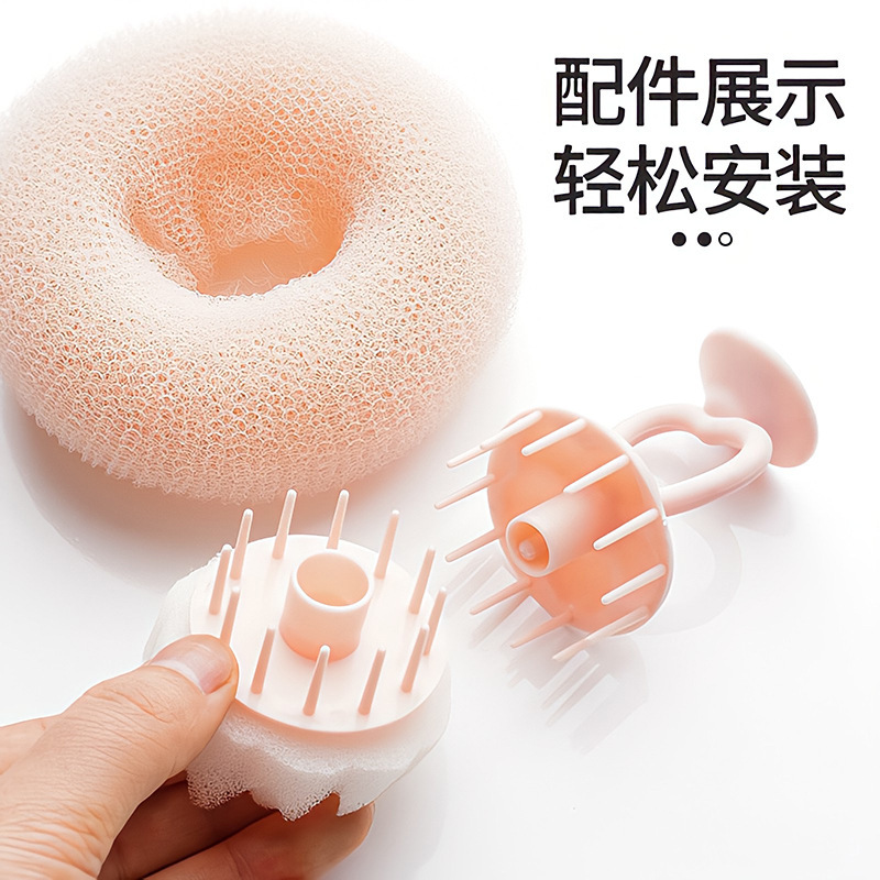 洗澡沐浴球搓澡两用浴花球高档不散女生洗澡海绵擦神器吸盘沐浴球|undefined