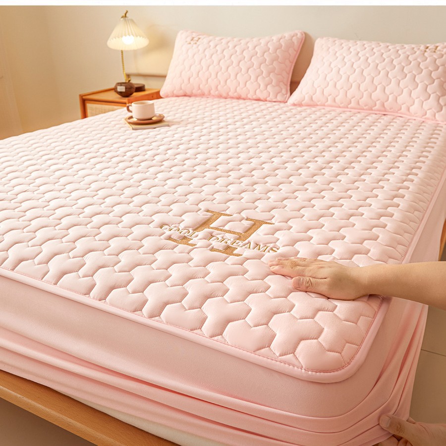 Colcha impermeable acolchada Colcha de cama engrosada de una pieza Cubierta de cama con todo incluido Cubierta protectora de colchón 2025 Nuevo Four Seasons Universal