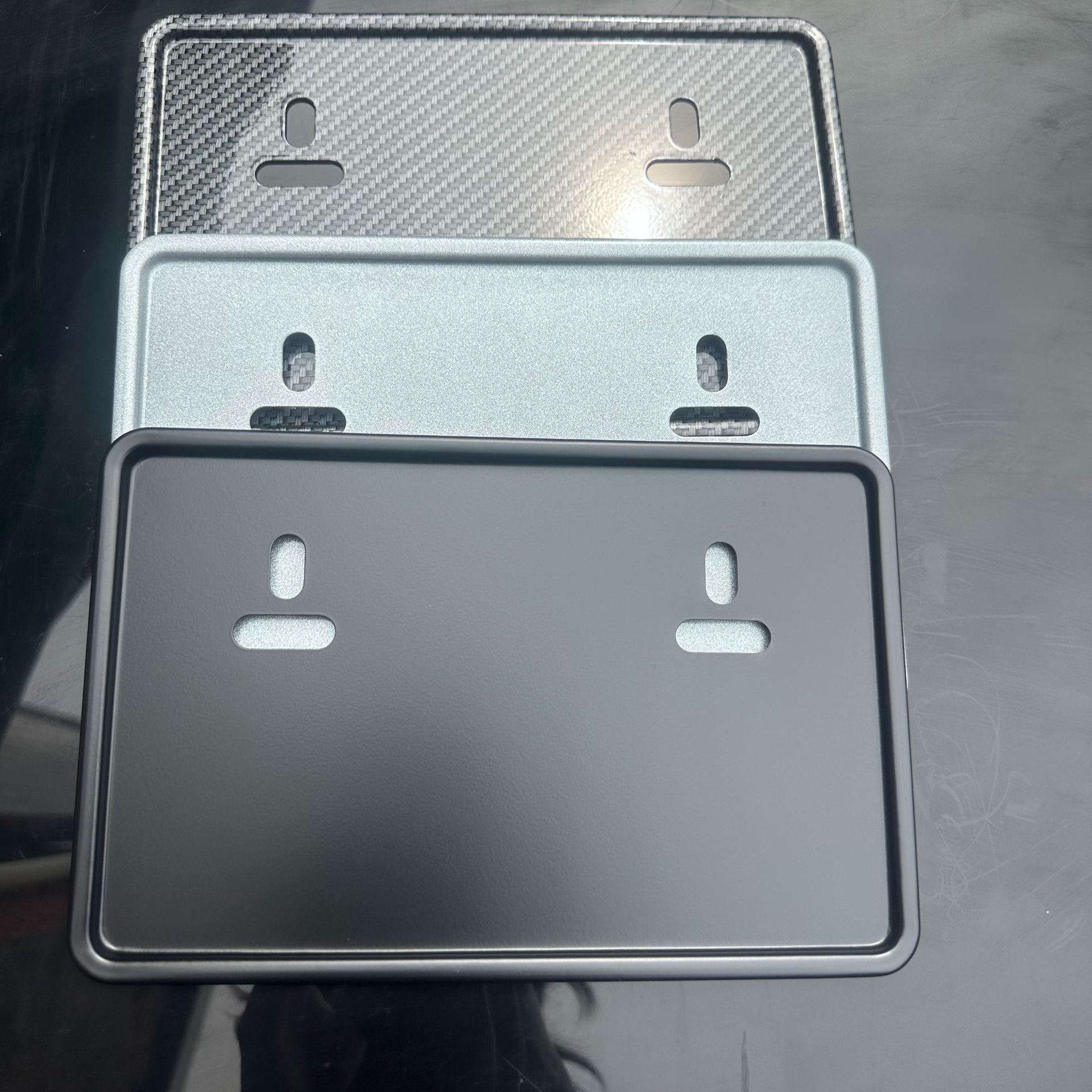 Manufacturer Wholesale Aluminum Alloy Thickened Silver-Colored Motorcycle Protection Frame License Plate Frame Compliant with New Cambodian Regulations