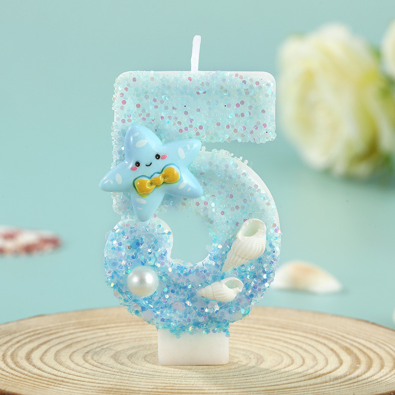 可爱卡通海星造型数字蜡烛派对庆生创意手工DIY生日蜡烛氛围插件|undefined