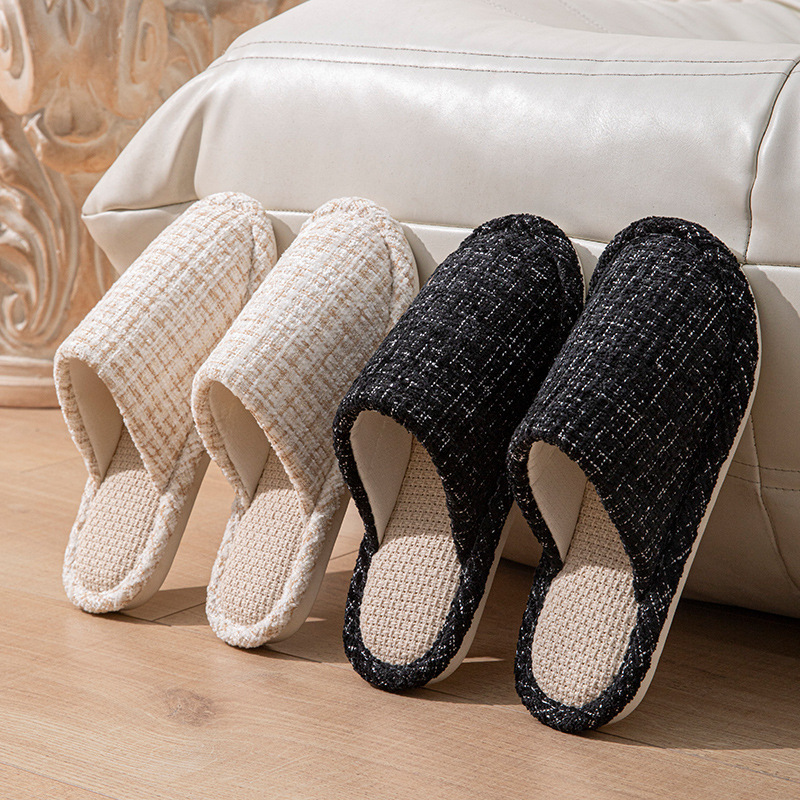 Cross-Border Linen Slippers for Women in Spring and Autumn, Silent and Non-Slip, New Home Cotton and Linen Soft-Soled Toe-Cap Slippers for Men, All Seasons Couples Cross-Border Linen Slippers for Women in Spring and Autumn, Silent and Non-Slip, New Home Cotton and Linen Soft-Soled Toe-Cap Slippers for Men, All Seasons Couples