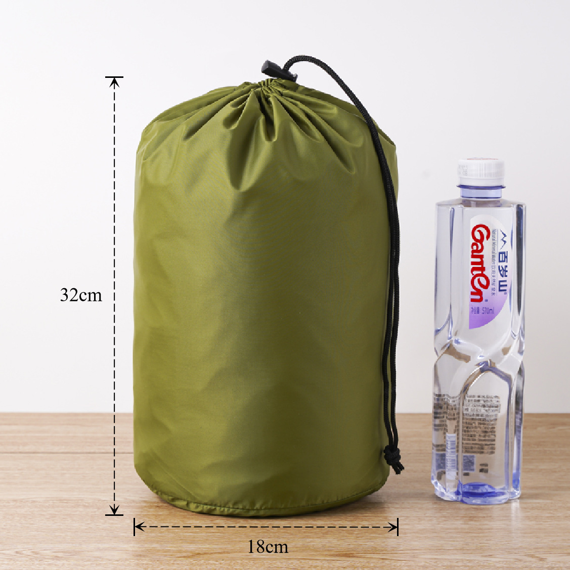 Bolsa de cuerda de nylon impermeable cilíndrica de plumón para ropa doméstica de poliéster bolsa de almacenamiento bolsa de embalaje bolsillo de paquete de contracción image 49