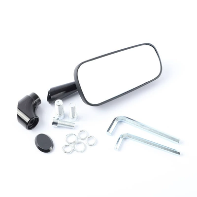 Cross-border hot sale motorcycle electric Motorcycle rearview mirror - one-black-and-white-mirror-including-accessories