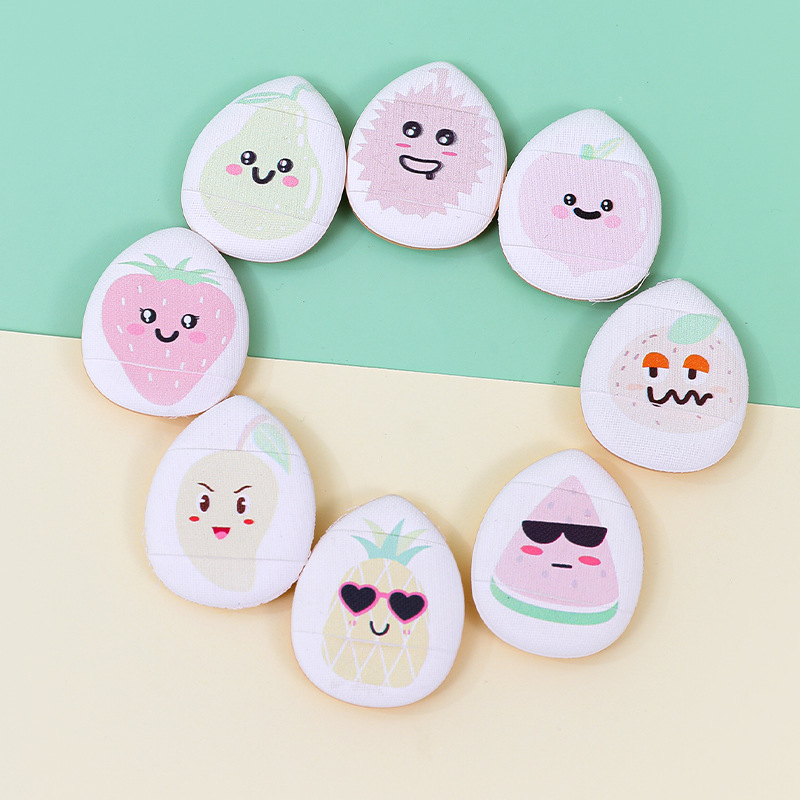 Polvo de dedo personalizado mini pulgar polvo de pulgar impresión de superficie de la piel concelector pequeño cojín de aire triángulo marshmallow esponja de maquillaje