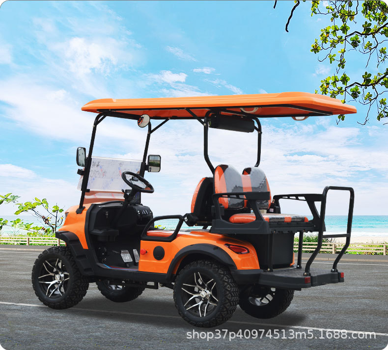 Electric golf cart course walking 2-4-6-8 scenic spots sightseeing bus hotel resort reception