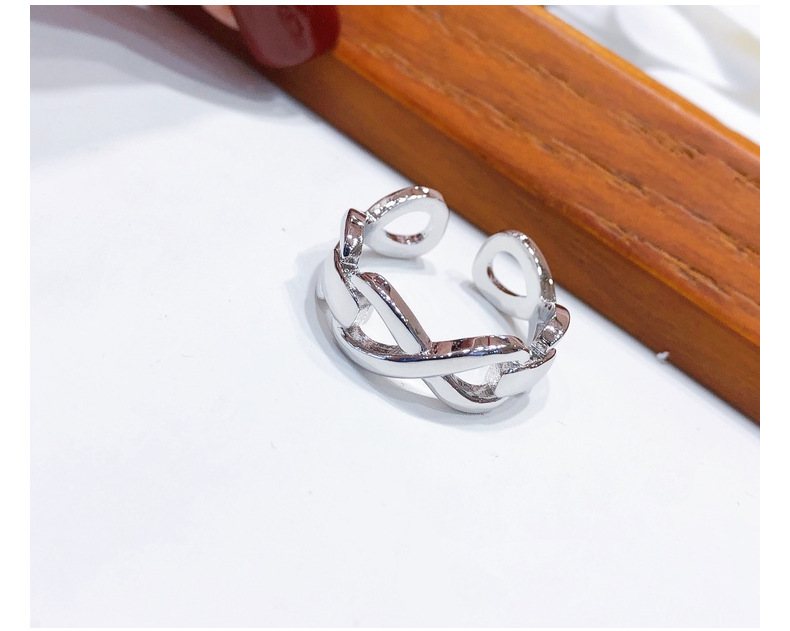 Fashion Letter Copper Plating Open Ring 1 Piece