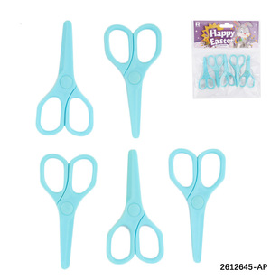 Children's Plastic Paper-Cutting Scissors (Pack of 5) Kindergarten Handmade Safety Plastic Scissors (Only for Export Only)