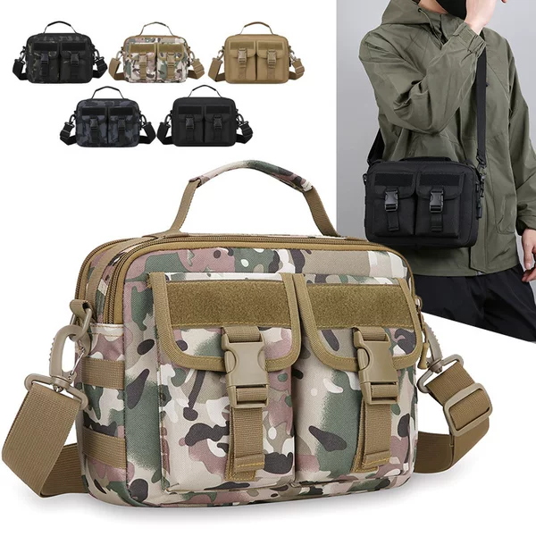 Camouflage Shoulder Bag Men's Outdoor Crossbody Backpack Tactical Shoulder Bag Three-use USB Charging Handbag Wholesale Cross-border