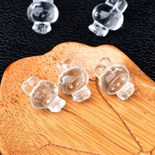 天然白水晶项坠雕刻兔子美乐蒂吊坠晶体通透卡通可爱 DIY女款饰品