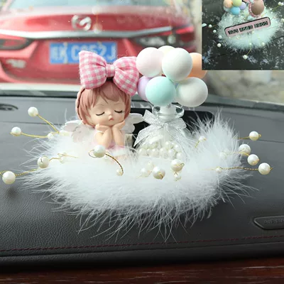 Car Interior Creative Temporary Nömrəli dayanma kartı - plaid-annie-pink-scent-bottle-color-ball-pink-license-plate-bead-pad