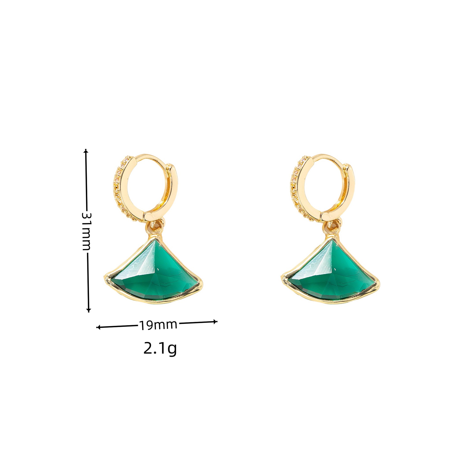 Copper Basic Plating Triangle Earrings display picture 1