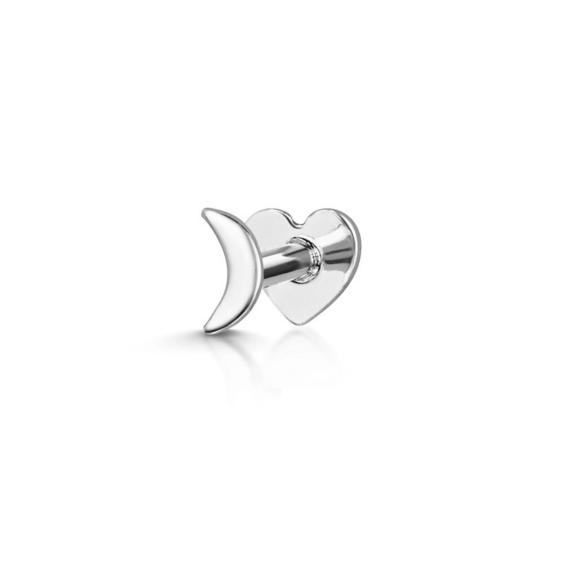 Europa y América Venta caliente s925 plata esterlina ins estilo simple diamante-incrustado personalidad cartílago piercing amor hilo piercing oído hueso uñas