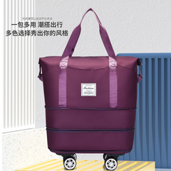 Swivel Wheel Travel Bag Lightweight Portable Luggage Storage Bag Hospital Bag Separating Wet and Dry Large Capacity Fitness Yoga Bag