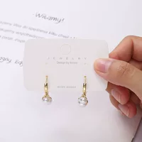 Универсальные серёжки из жемчуга в стиле Chanel, французский ретро стиль, простой и элегантный дизайн, стиль высокого качества