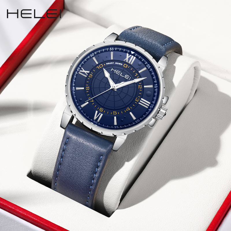 HELEI Helei Counter New Men's Watch Waterproof Quartz Watch Ancient Rome Digital Dial